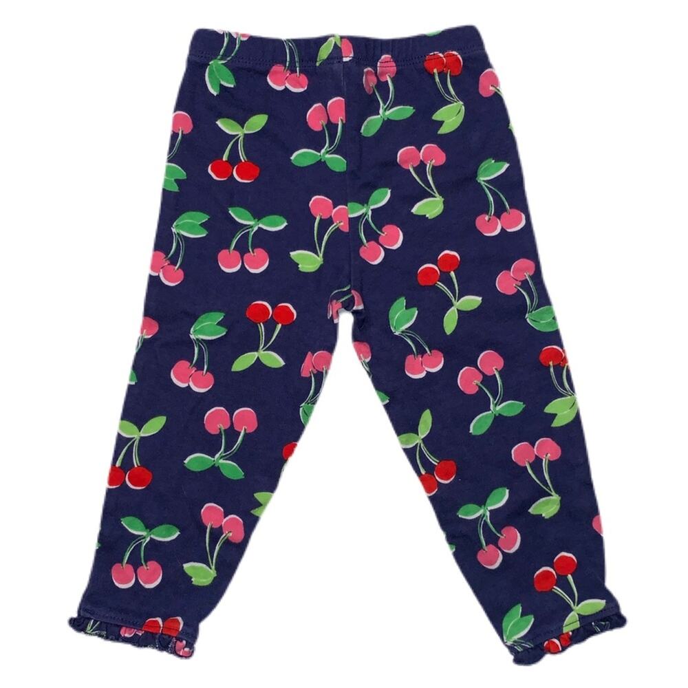 Carter’s Ruffle Hem Cherry Leggings 12M Blue